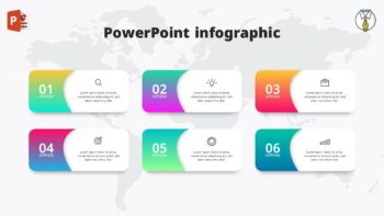 انفوجرافيك 6 خيارات متحركة في برنامج البوربوينت