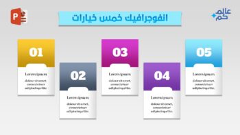 انفوجرافيك خمس خيارات في برنامج البوربوينت