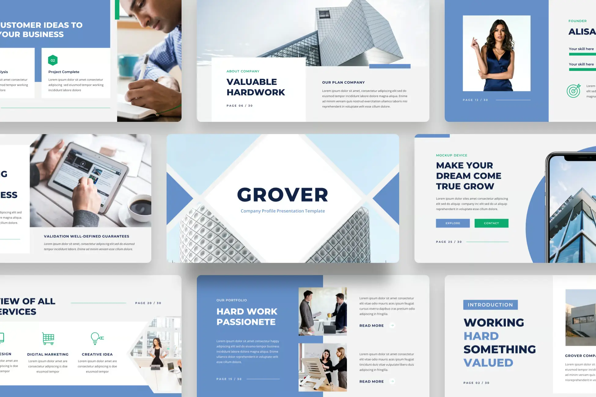 Grover - Company Profile PowerPoint