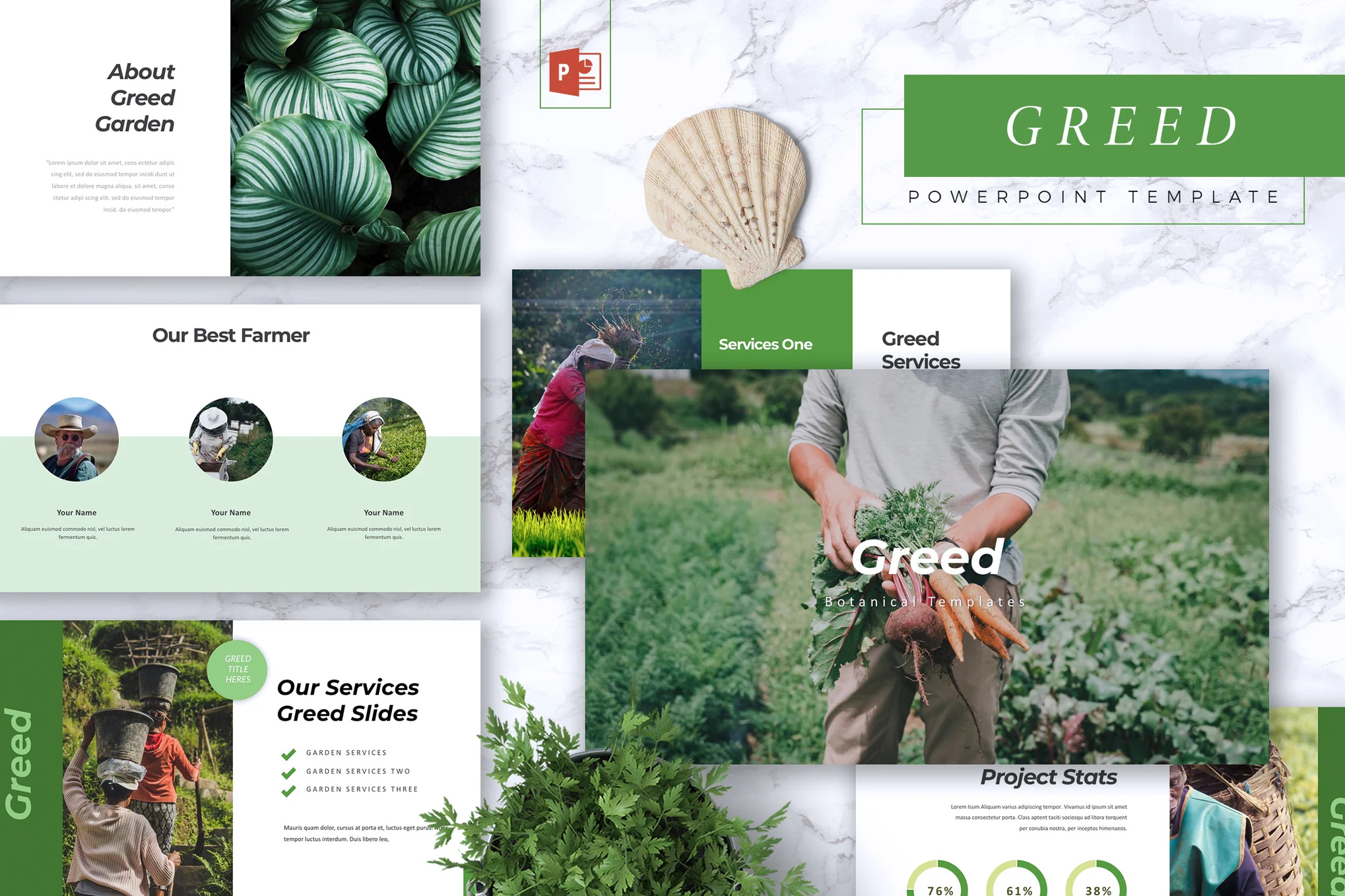 GREED - Botanical Powerpoint Template
