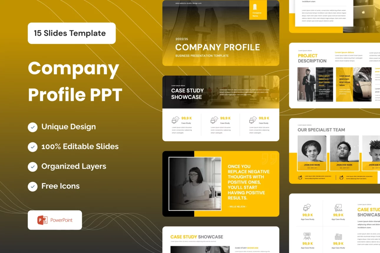 Company Profile Presentation Template - Powerpoint