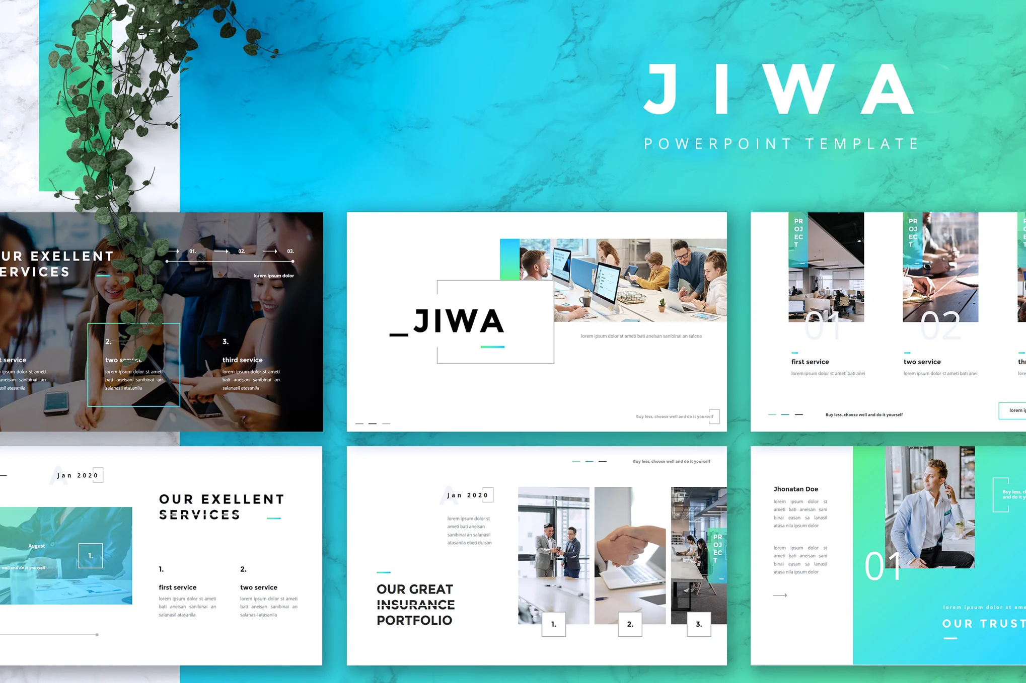 JIWA - Insurance Service Powerpoint Template