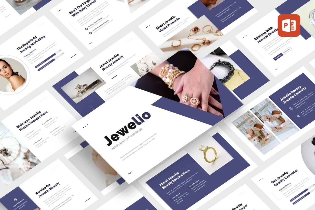 Jewelio - Beauty Jewelry PowerPoint Template