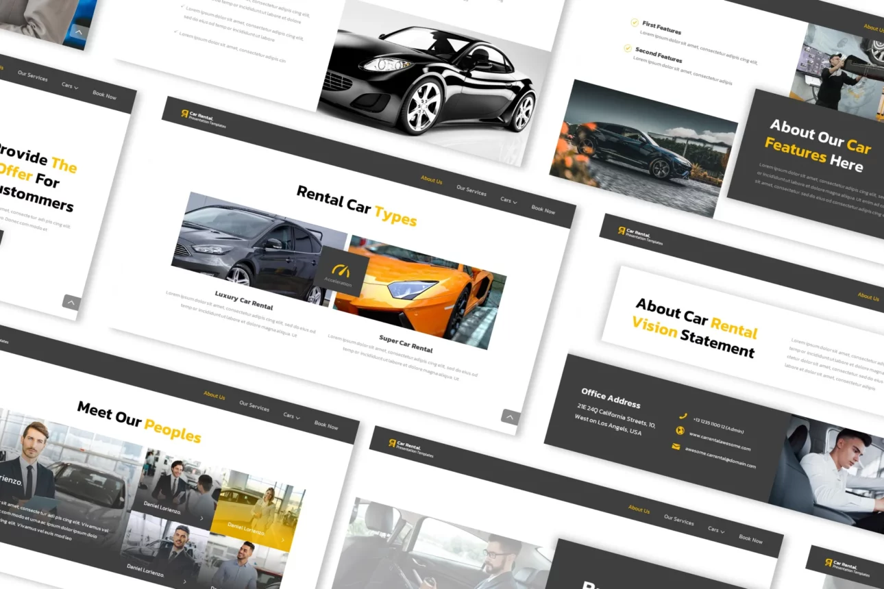 34 Car Rental Powerpoint Presentation Template