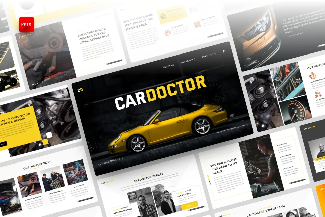 Cardoctor-Car Service PowerPoint Template