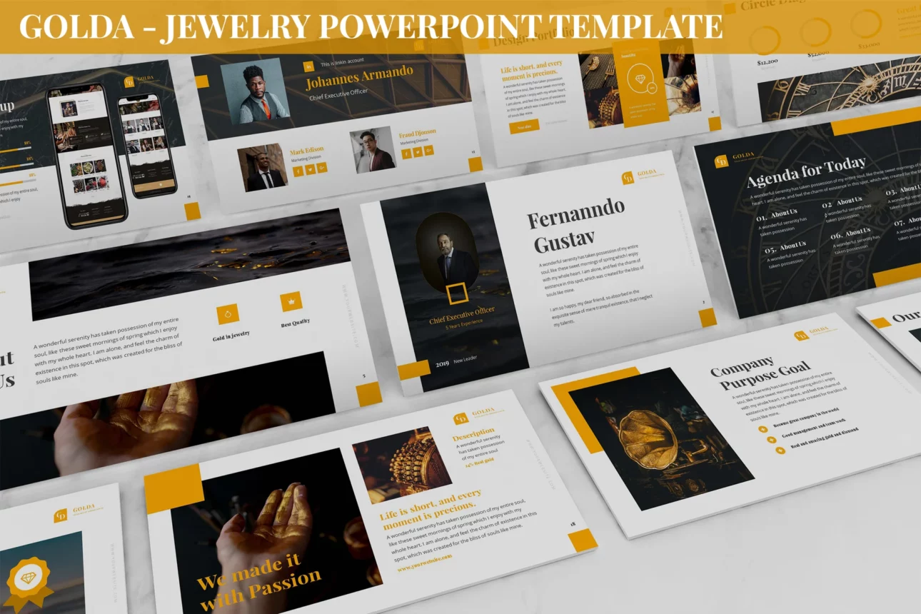 Golda - Jewelry Powerpoint Template