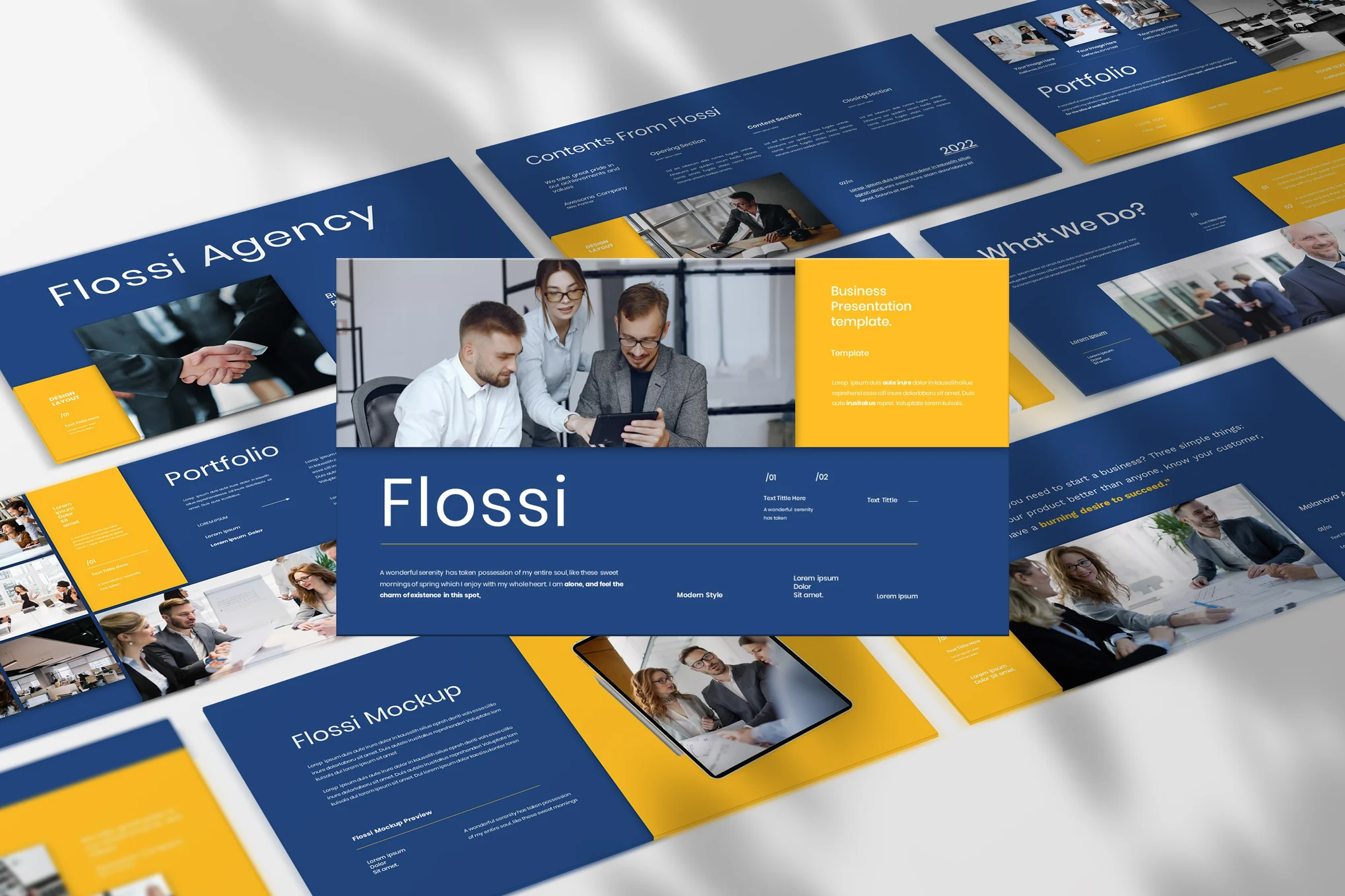 69 Flossi - Business Presentation Powerpoint Template