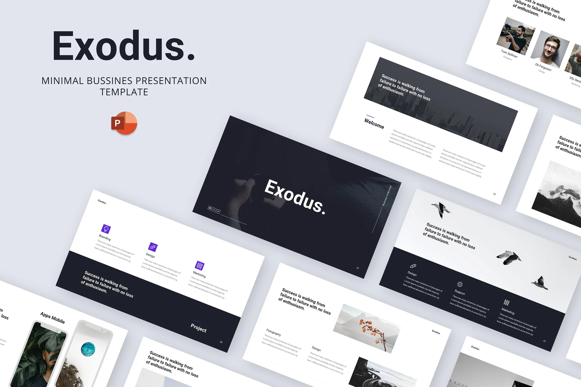 61 Exodus - Minimal Bussines Powerpoint Template