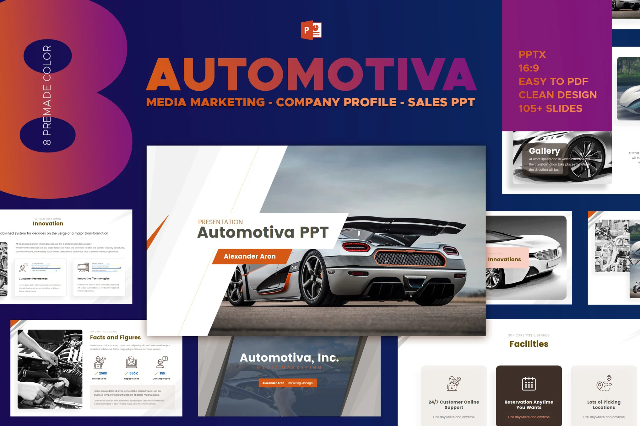 Automotiva - Automotive Media Marketing Powerpoint