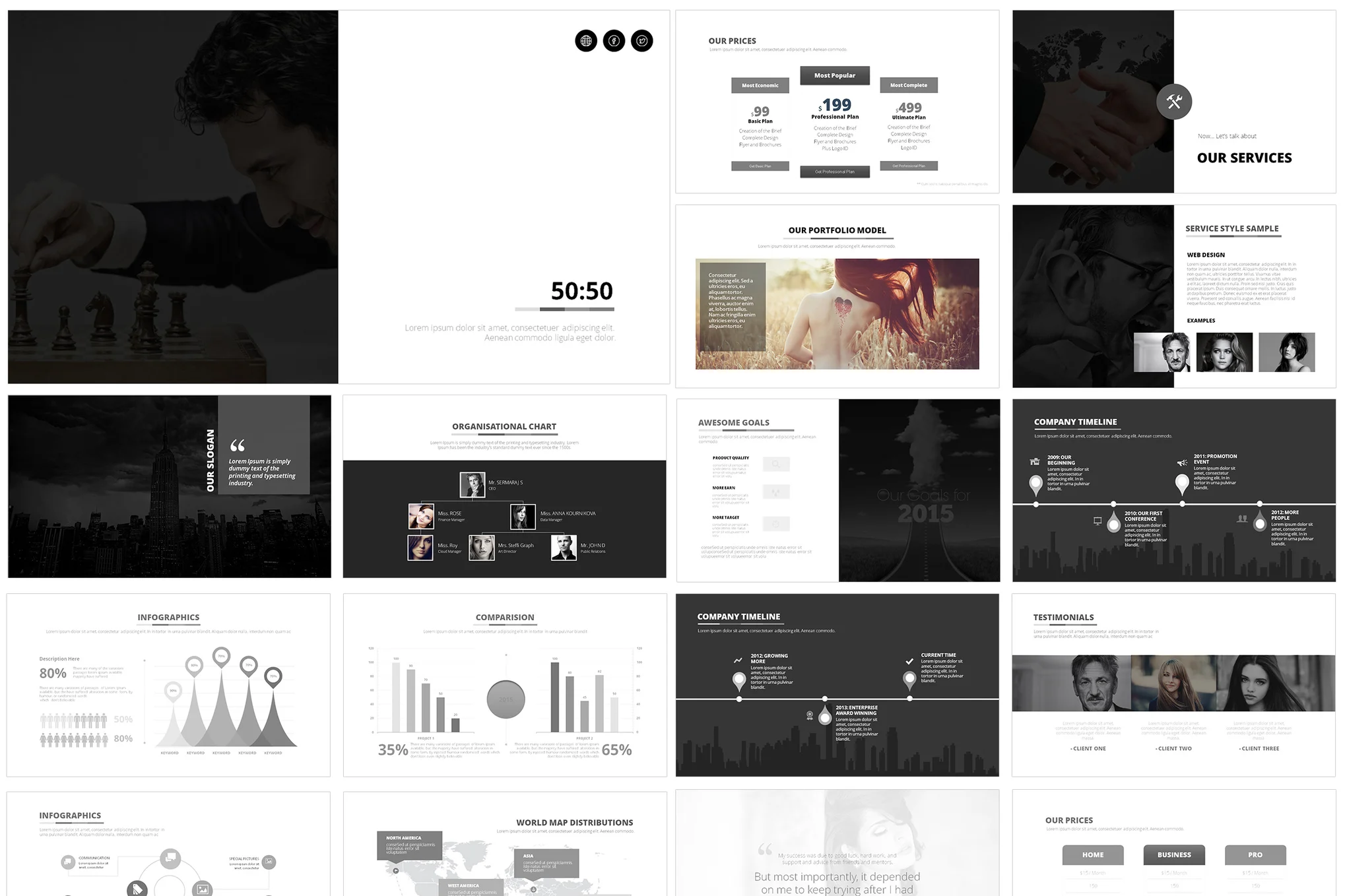 50:50 PowerPoint Template