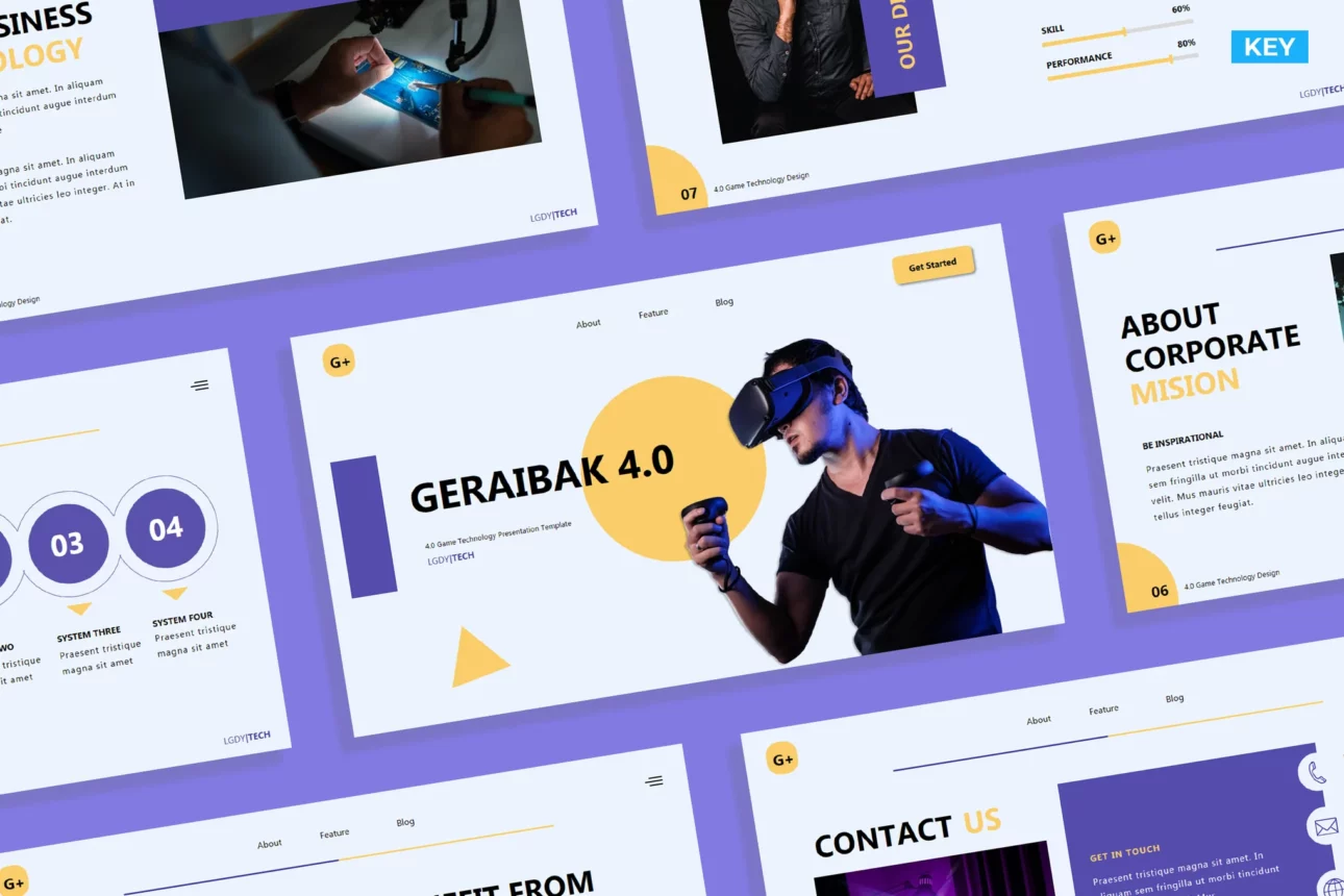 Creative White Purple Company Profile 011