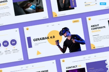 Creative White Purple Company Profile 011