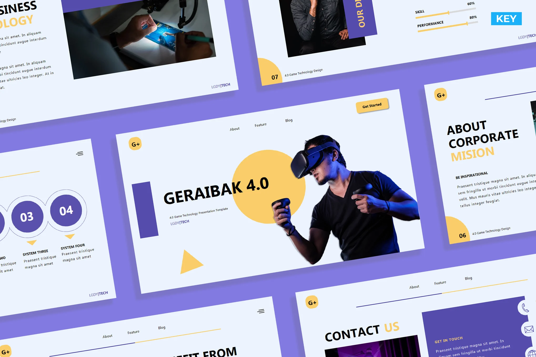 Creative White Purple Company Profile 011