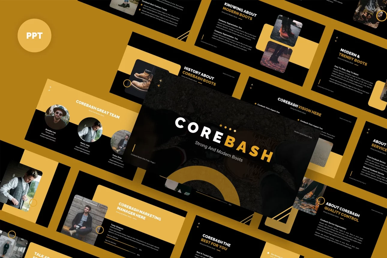 Corebash Boots With Pride - Powerpoint Template