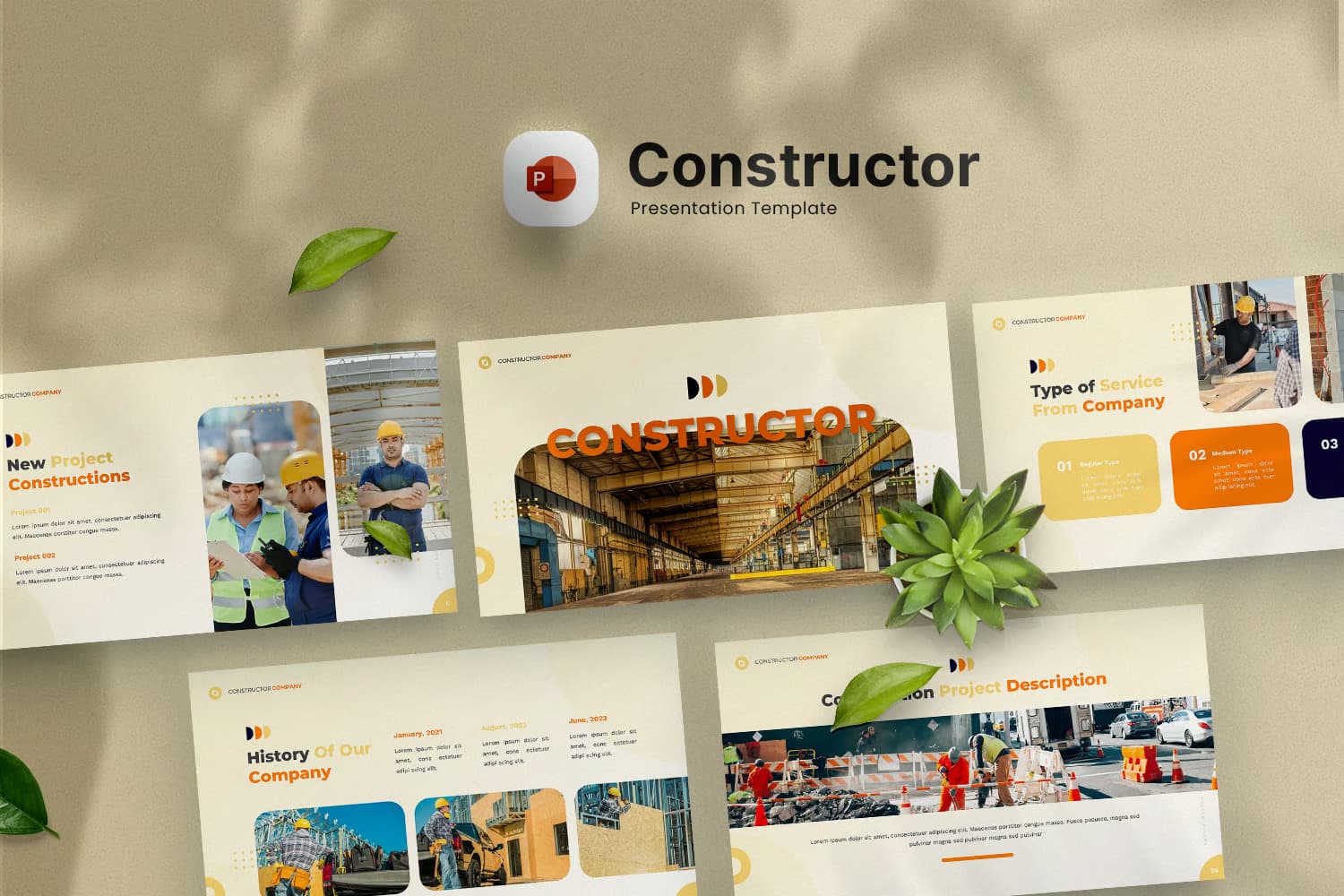 Constructor - Industrial Powerpoint Template