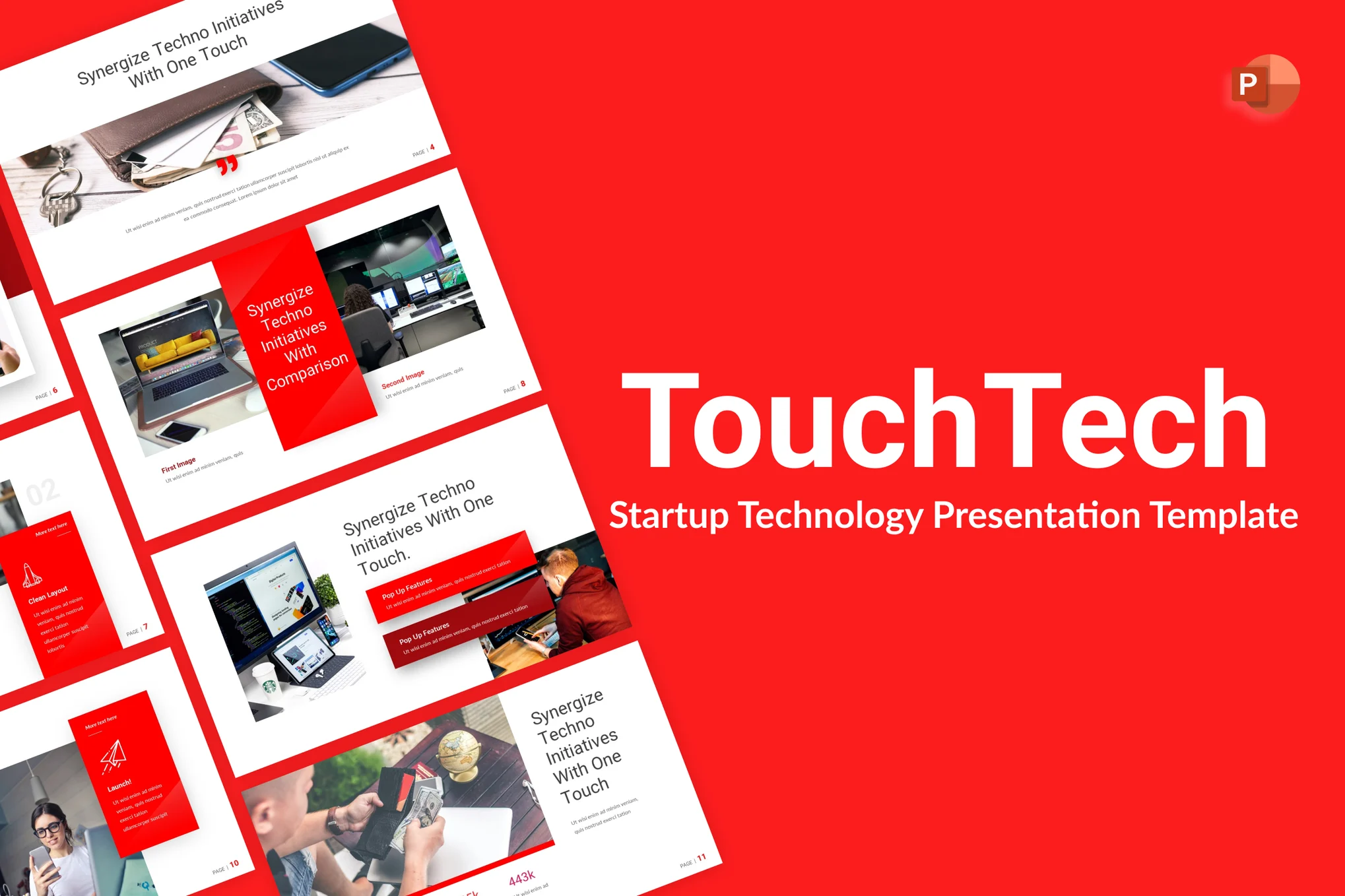 TouchTech Startup Technology PowerPoint Template