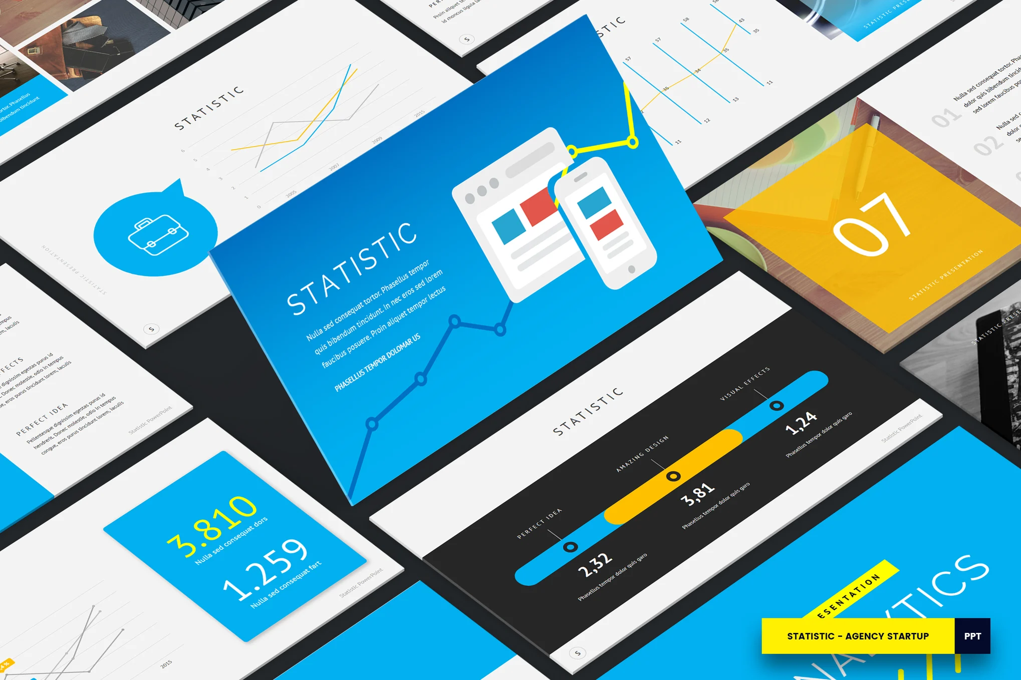 Statistic - Creative Agency PowerPoint Template