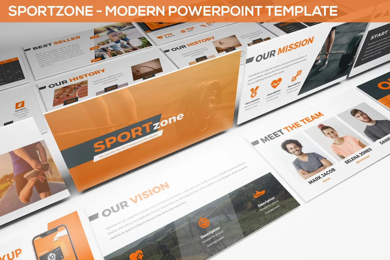 176 Sportzone - Modern Powerpoint Template