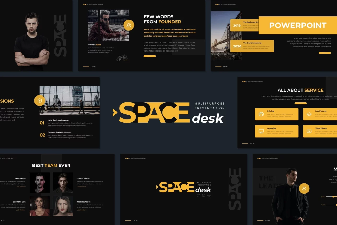 Space Desk - Multipurpose Powerpoint Template