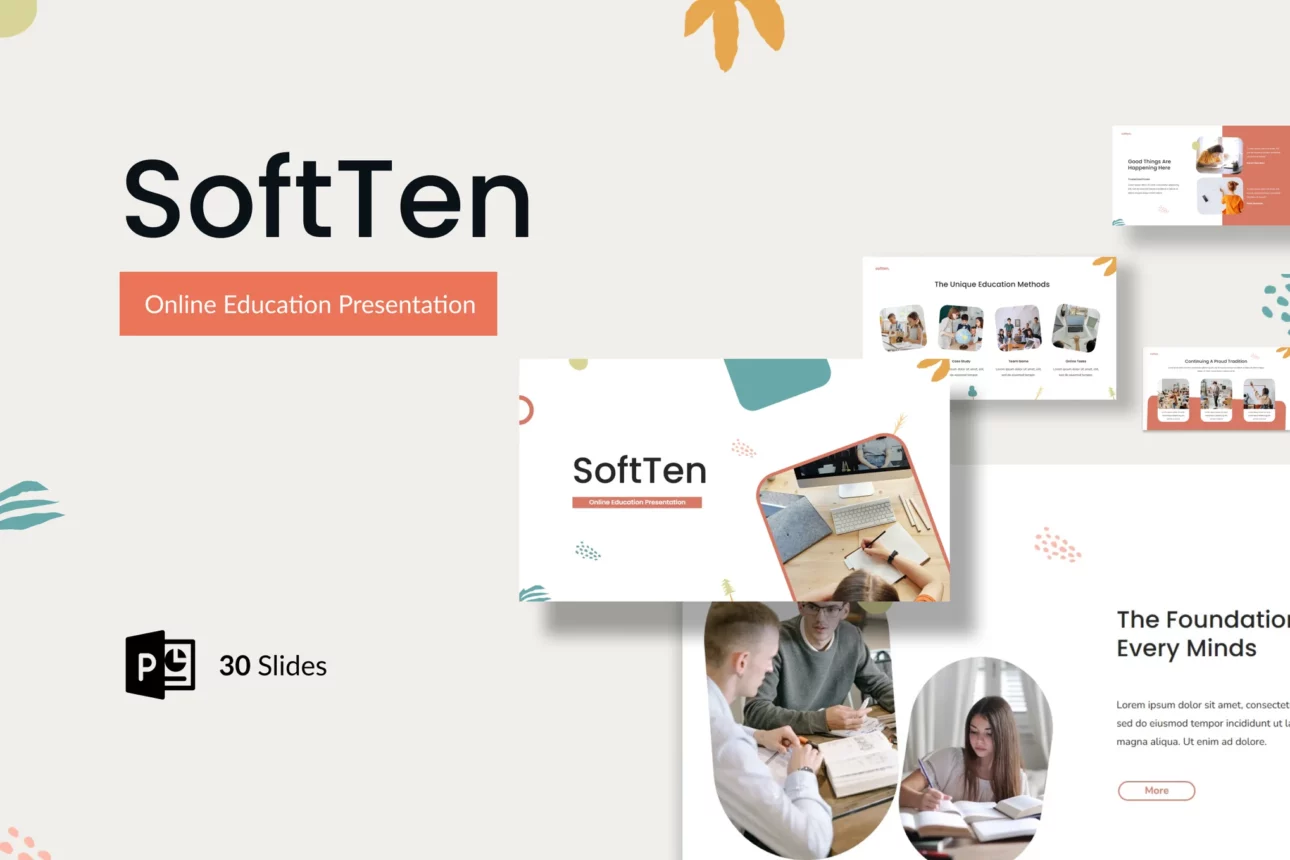 169 Soften - Online Education Presentation PowerPoint
