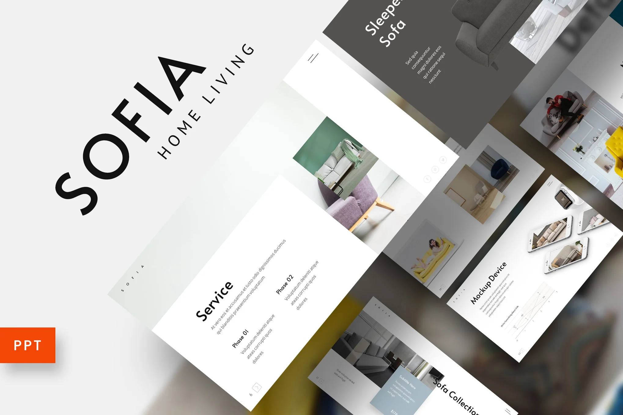 Sofia - Home Interior Furniture Powerpoint Templat