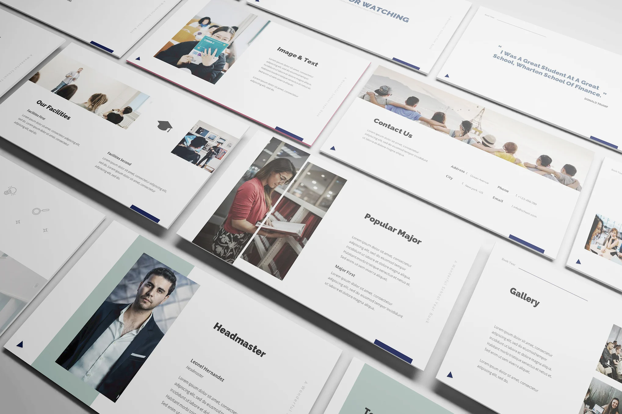 School Year Book Powerpoint Template