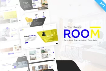 Room Furniture Home Design PowerPoint Template