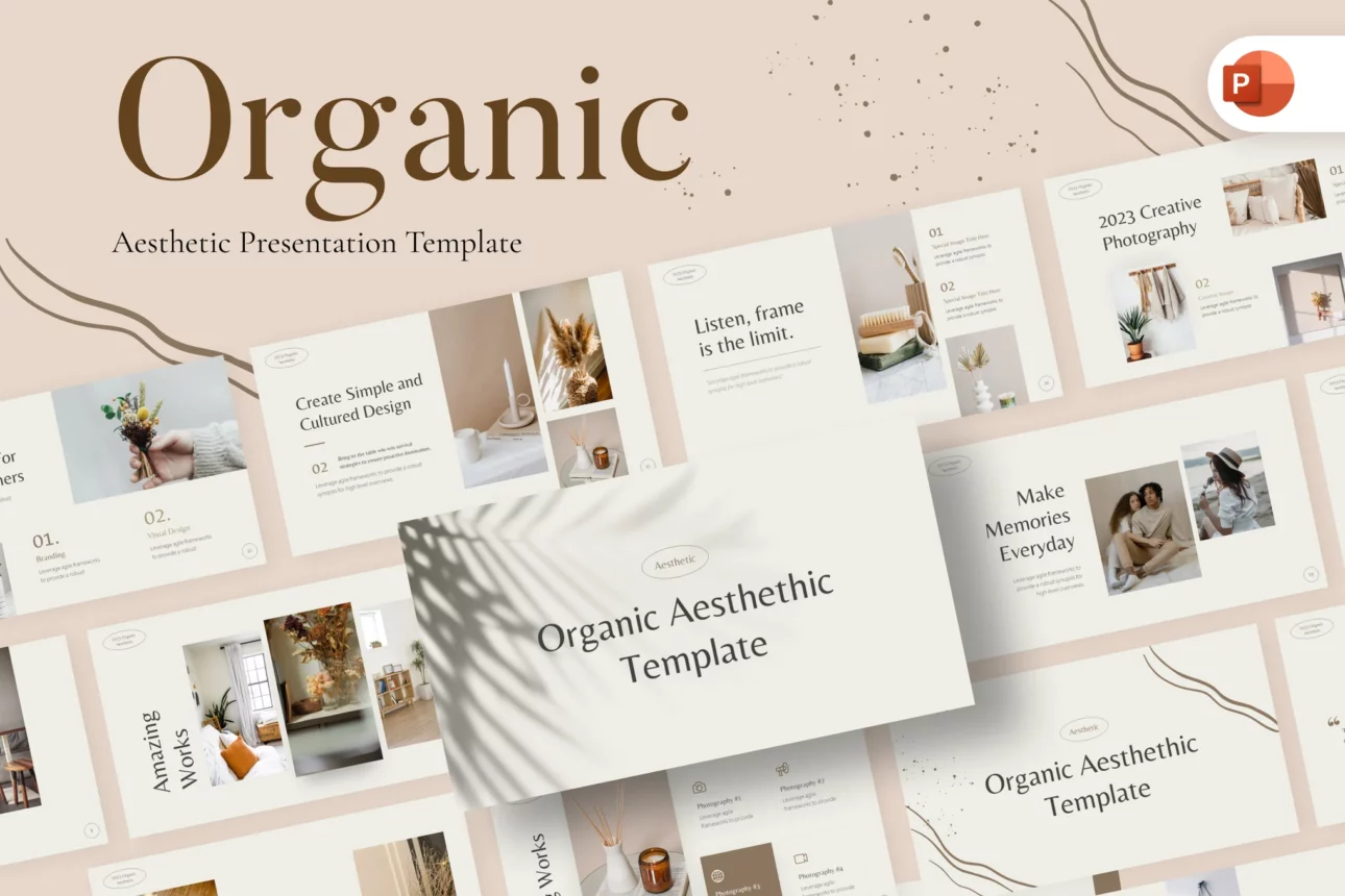 Organic Aesthetic Minimalist PowerPoint Template
