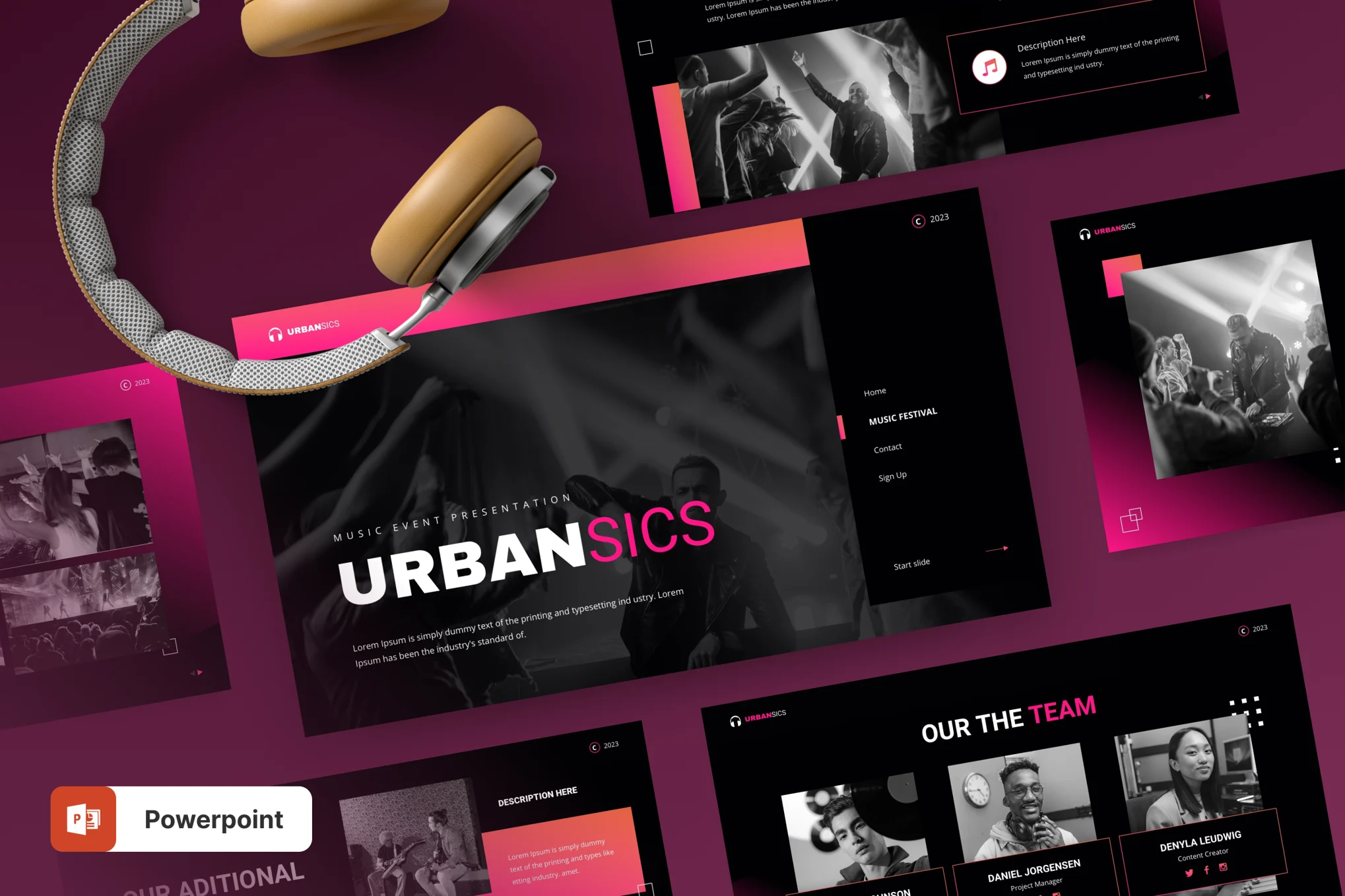 Urbansics - Music Event Powerpoint Template