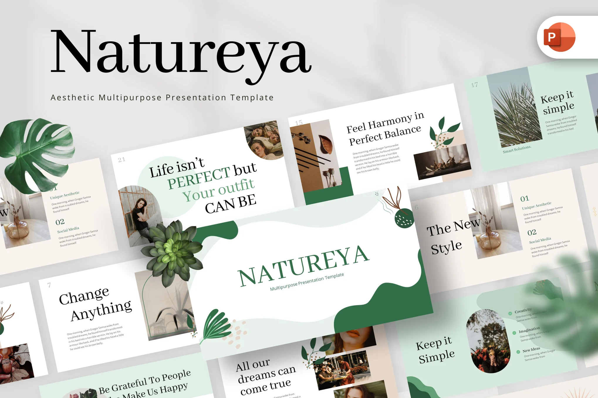 Natureya Aesthetic PowerPoint Template