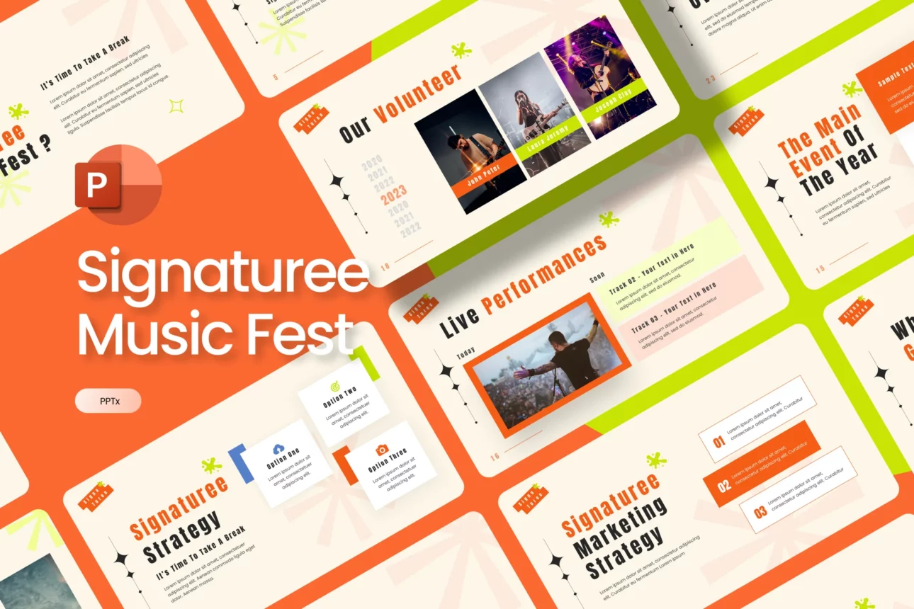 Signaturee Music Fest PowerPoint Template