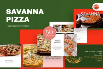 Savanna Pizza Food PowerPoint Template