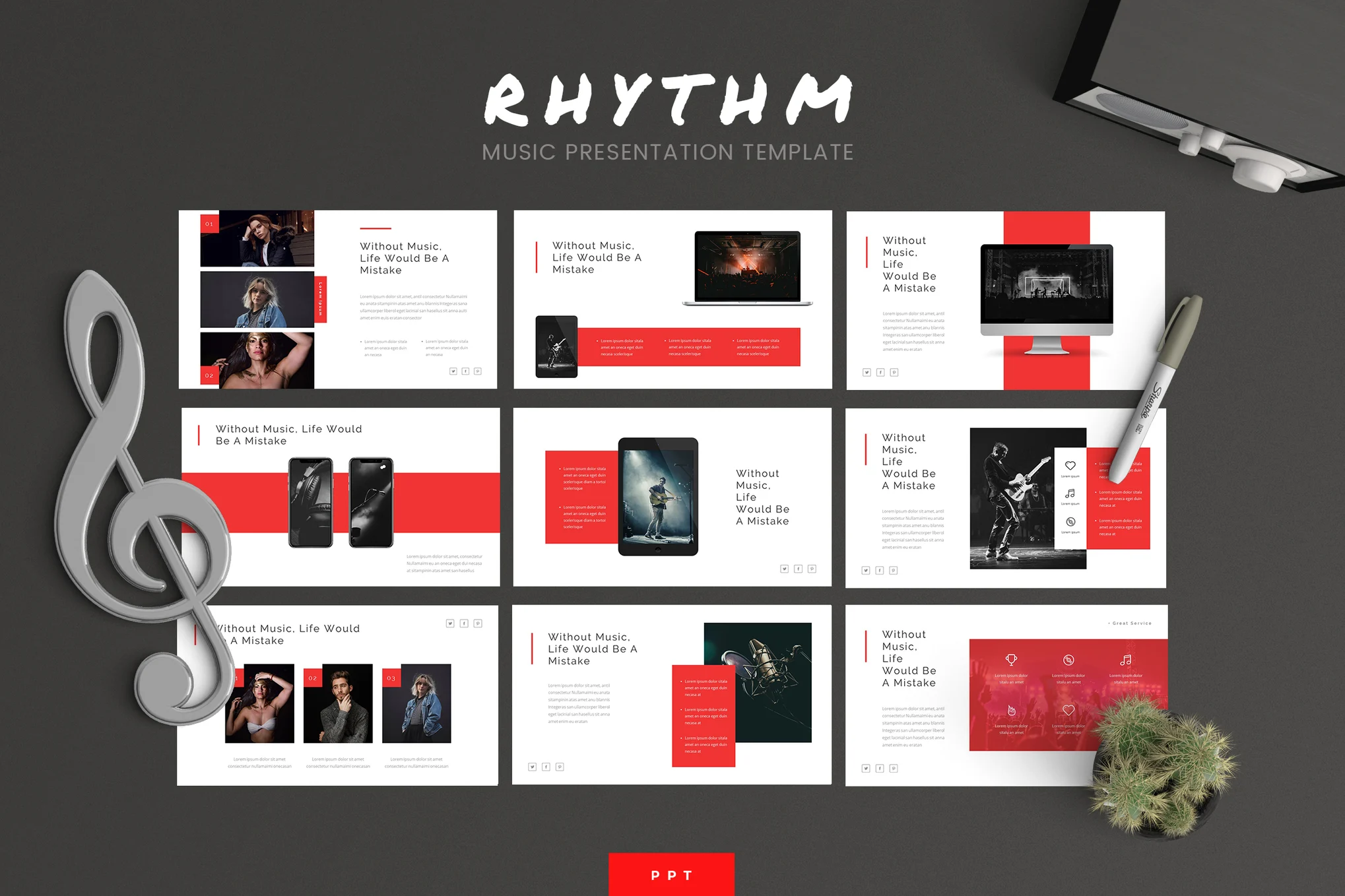 Rhythm - Music Powerpoint Presentation Template