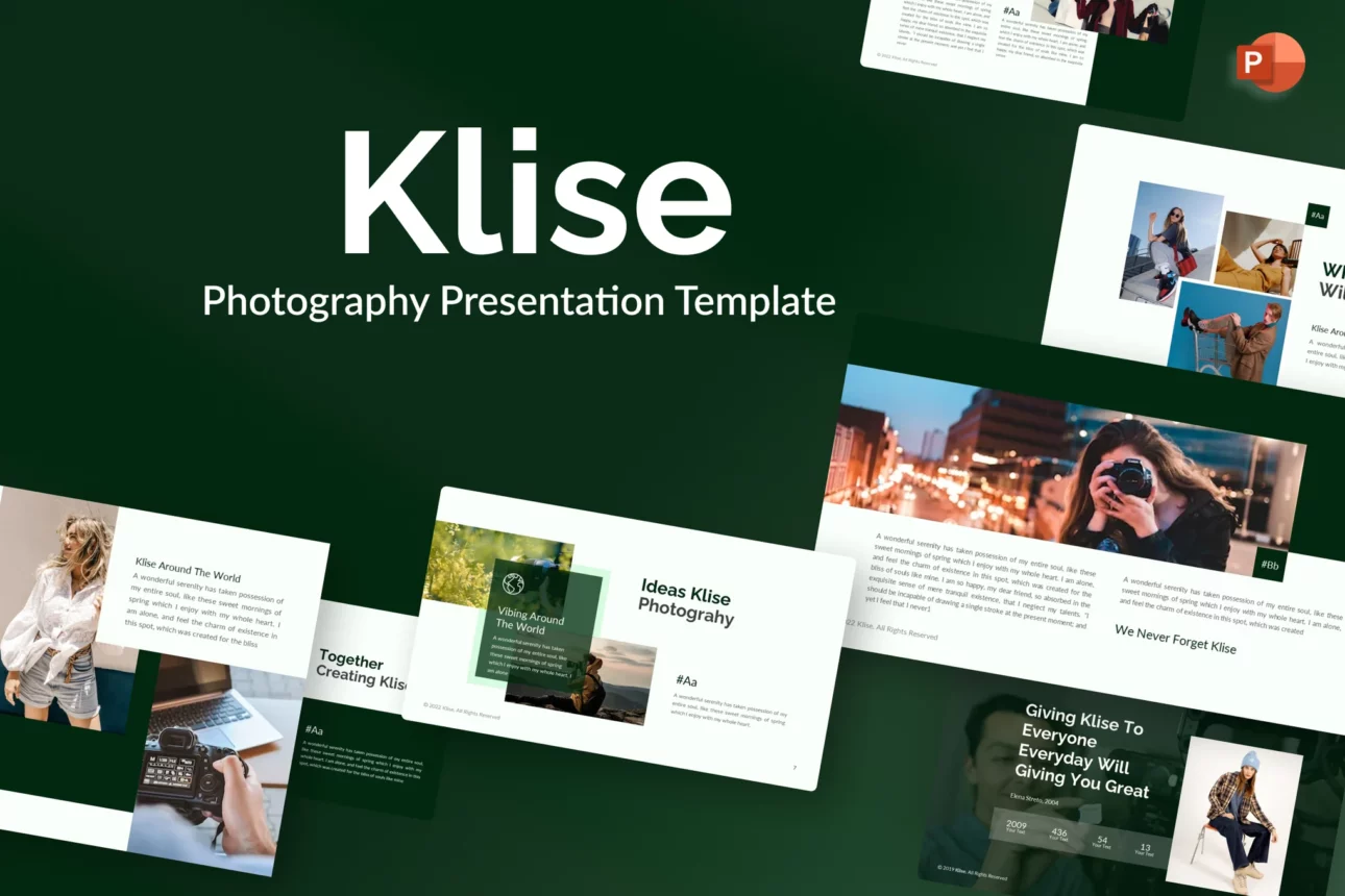 Klise Green Minimalist Photography PowerPoint