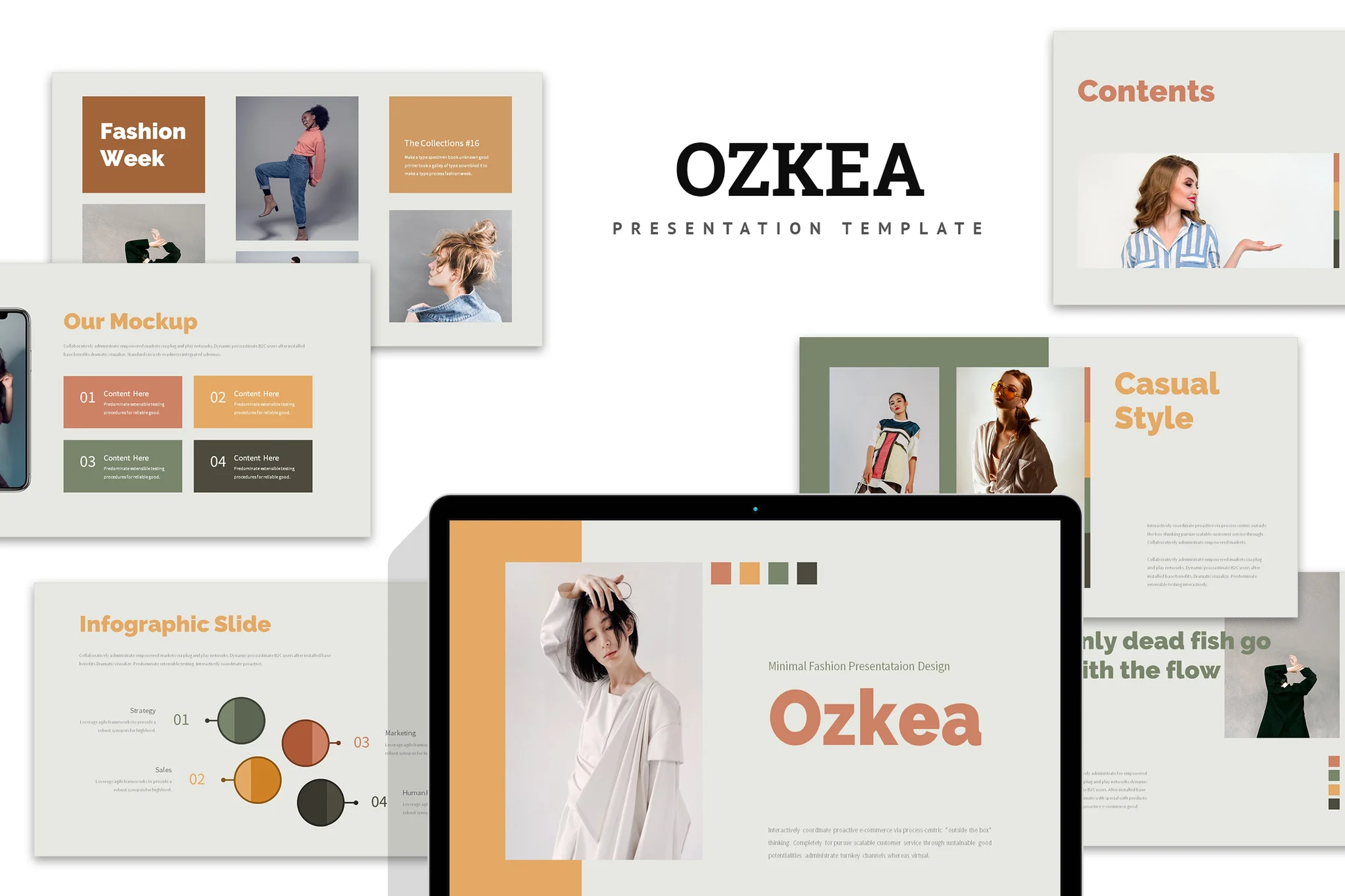 Ozkea : Minimal Lookbook Fashion Powerpoint