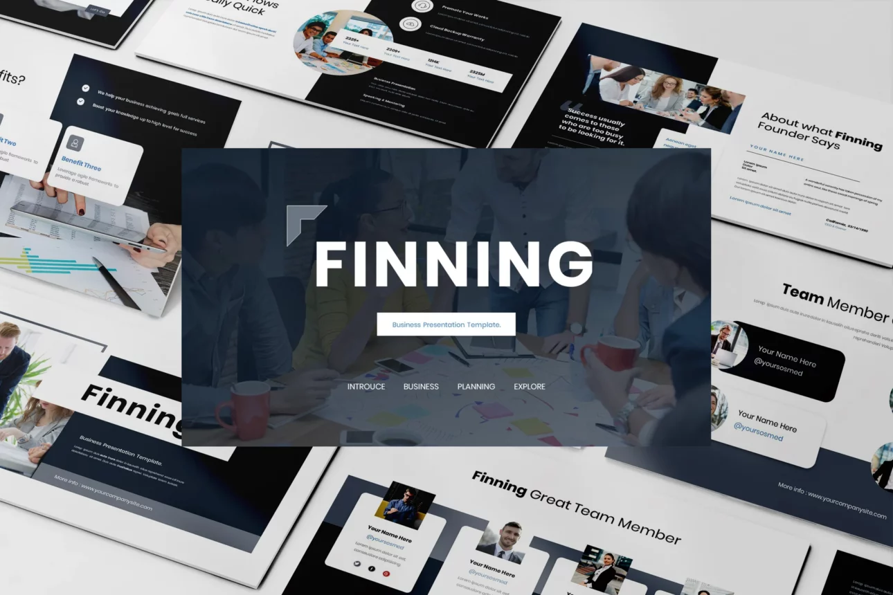 Finning Business Presentation PowerPoint Template