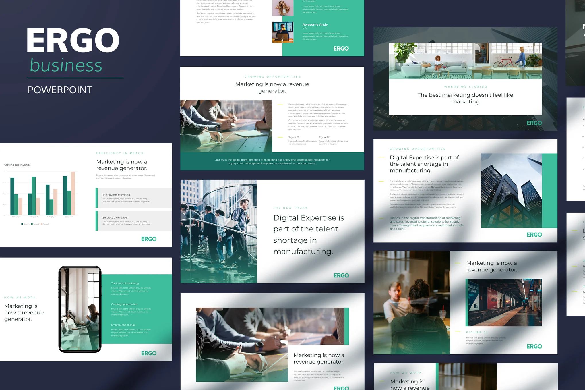 Ergo - Business Pitch Powerpoint Template