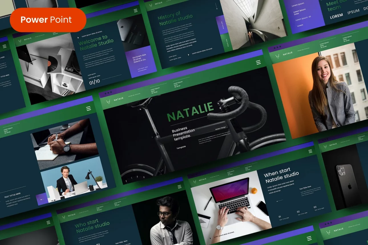 196 Natalie – Business PowerPoint Template