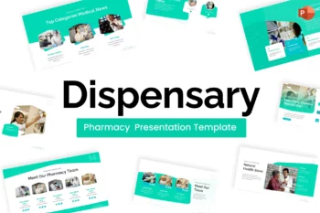 Dispensary Sky Blue Creative Pharmacy PowerPoint
