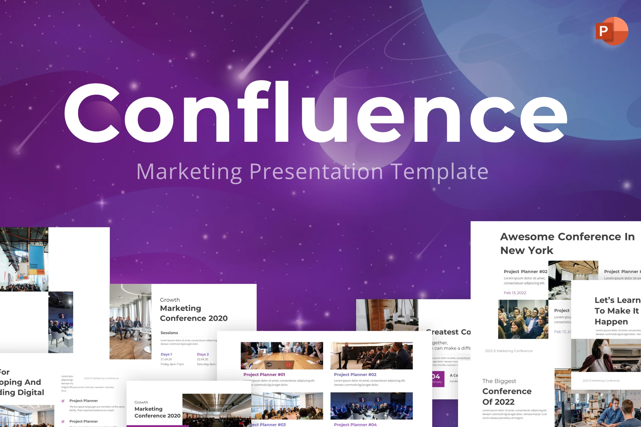 Confluence Purple Modern Marketing PowerPoint
