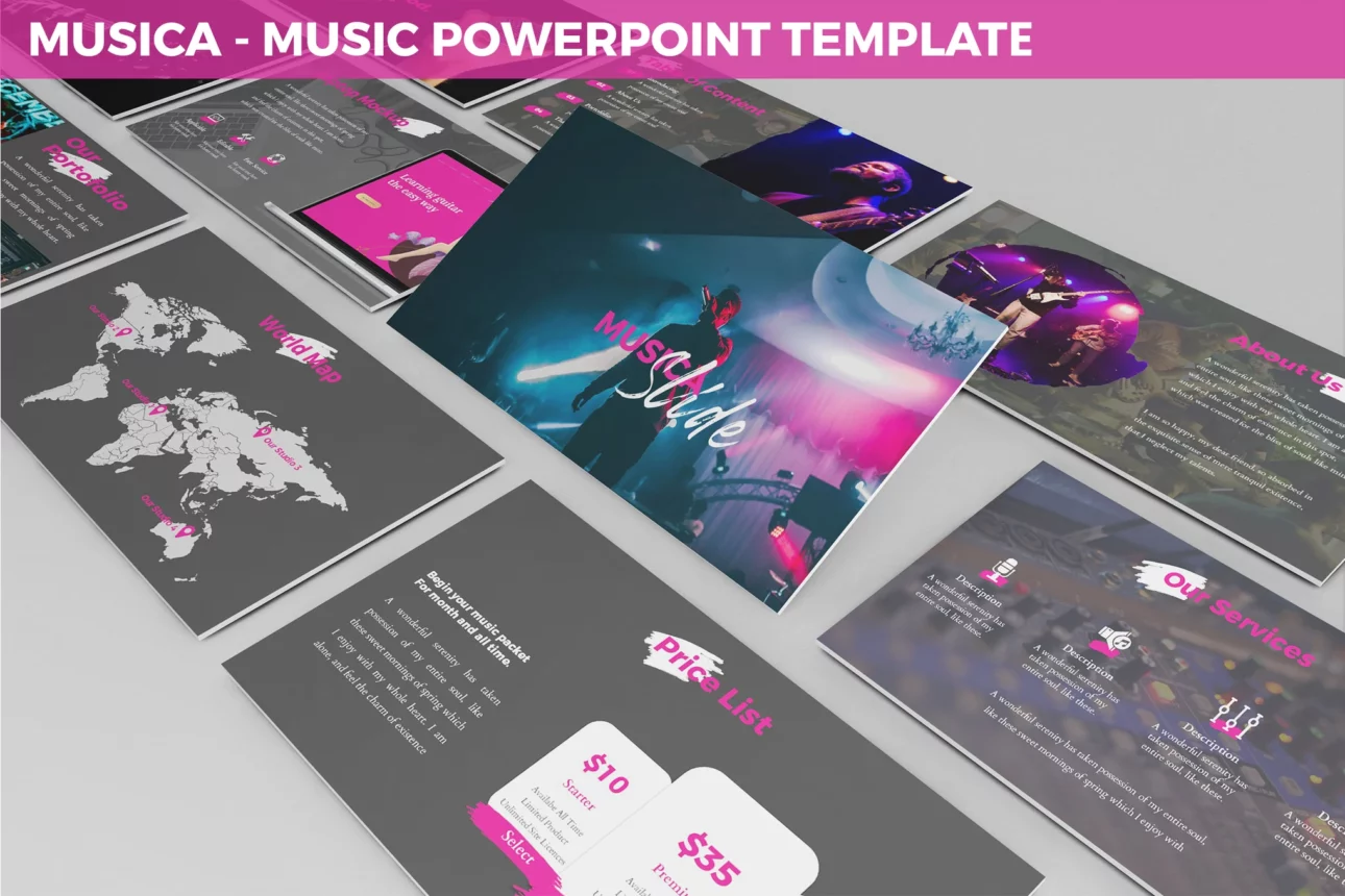 Musica - Entertainment Powerpoint Template