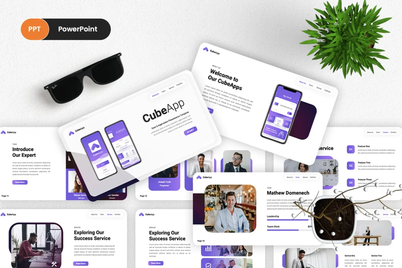 Mobile App PowerPoint Template