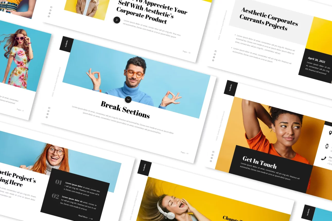 Aesthetic Corporate Powerpoint Presentation Templa