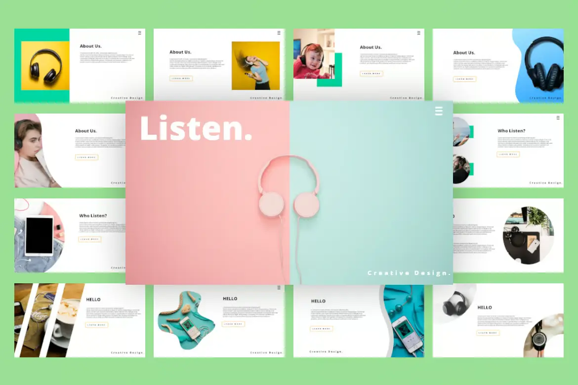 142 Listen - Powerpoint Template