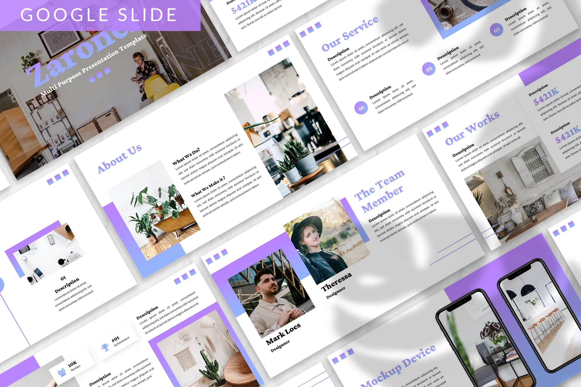 293 Zaroner - Business Google Slide Template