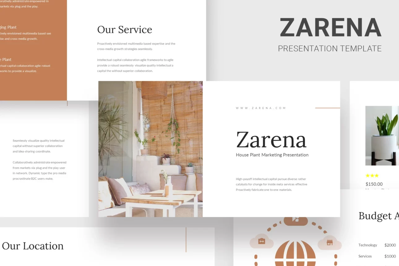 Zarena - House Plant Powerpoint Template