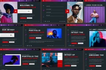 133 INTEGY Powerpoint Template