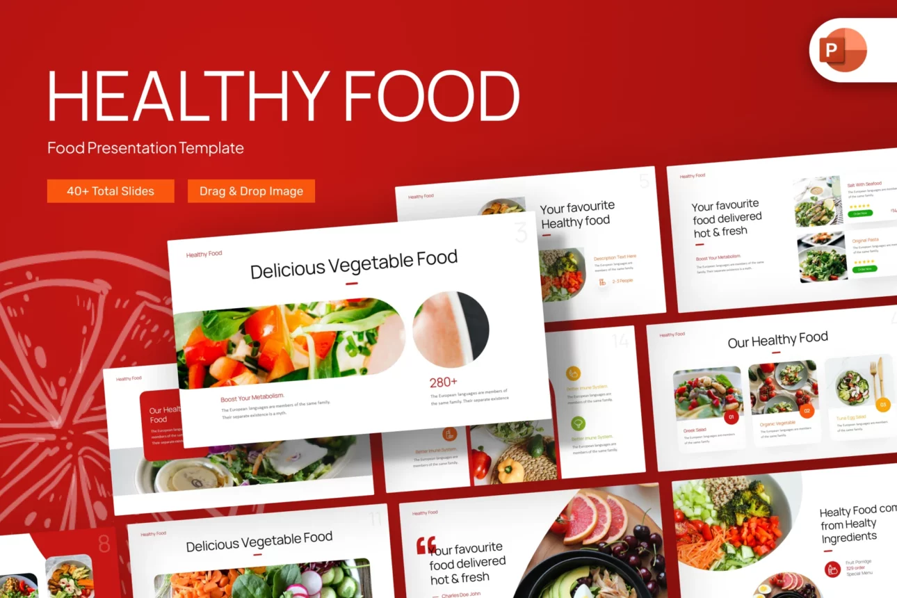 Healthy Food Creative PowerPoint Template