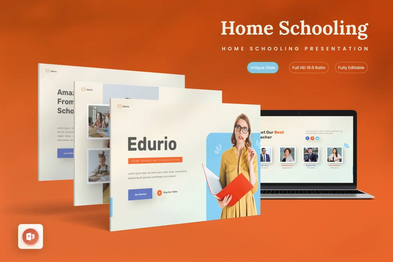 Edurio - Home Schooling Powerpoint Template