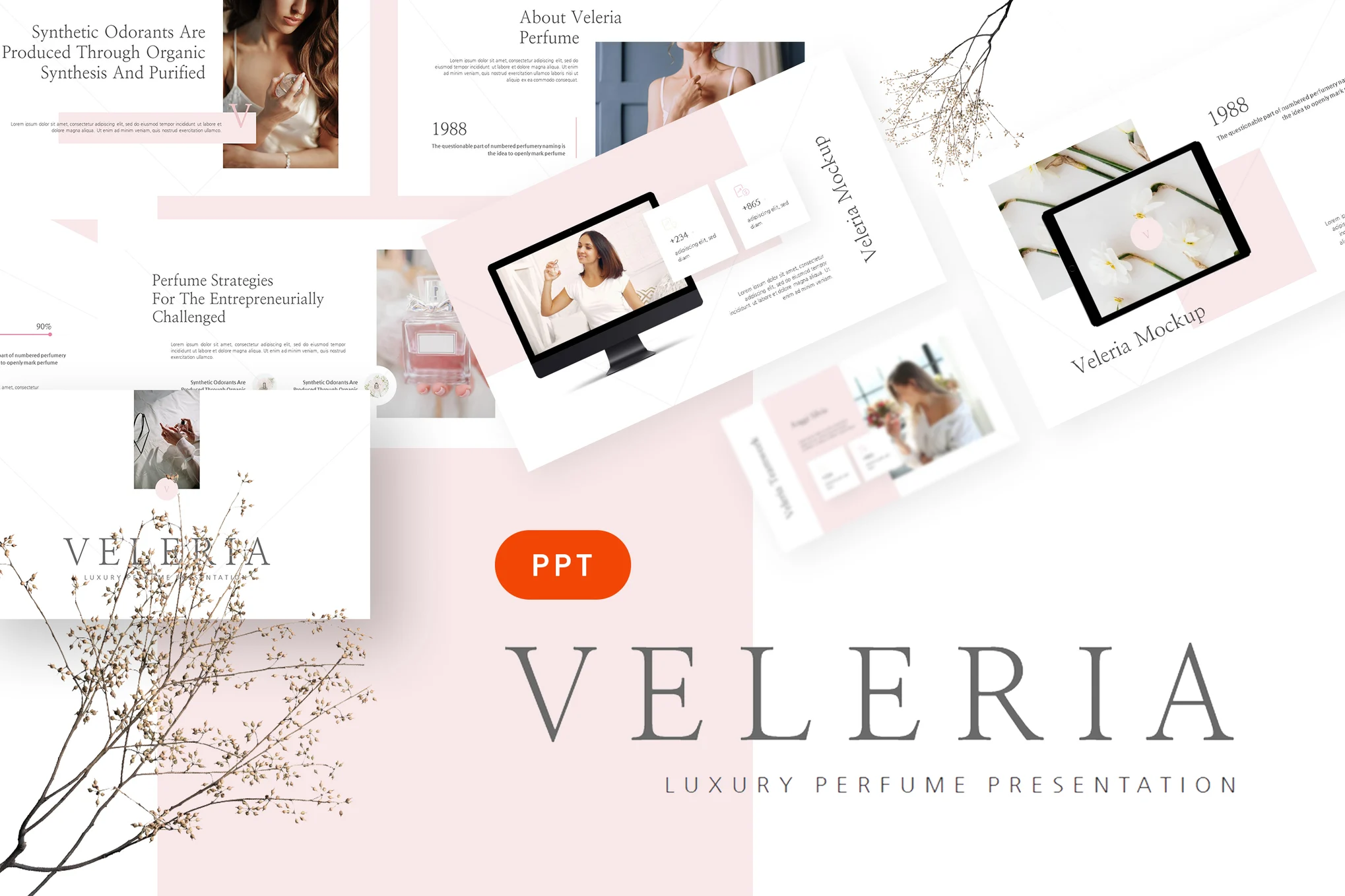 281 Veleria - Luxury Perfume Powerpoint Template